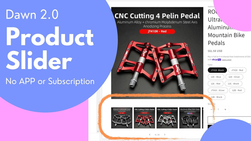 Product Slider for Dawn Theme - No apps or subscript- Just a little bit of code