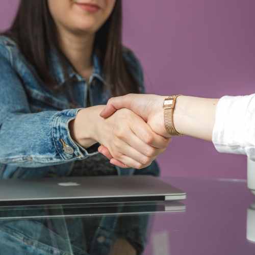 Girl handshakes