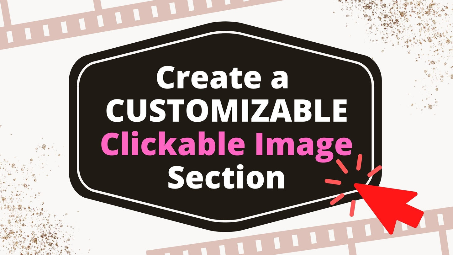 Adicione uma seção de imagem clicável e personalizável