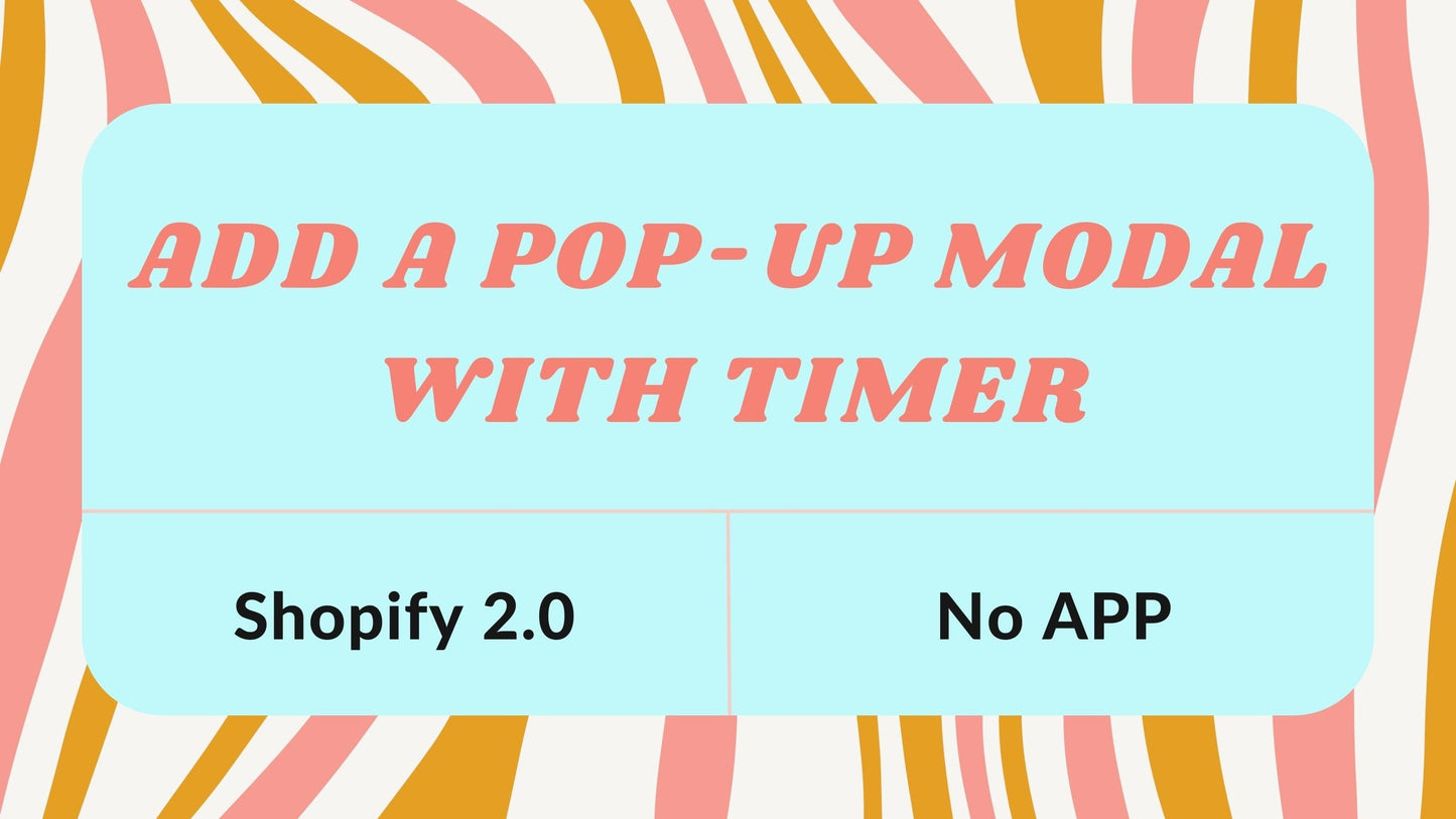 Como adicionar um pop-up no Shopify com temporizador