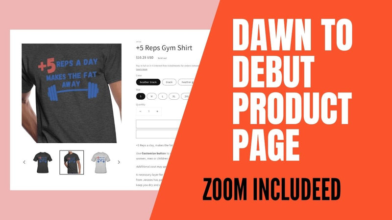 Convert Dawn Product Page Like Debut Theme  with Product Slider