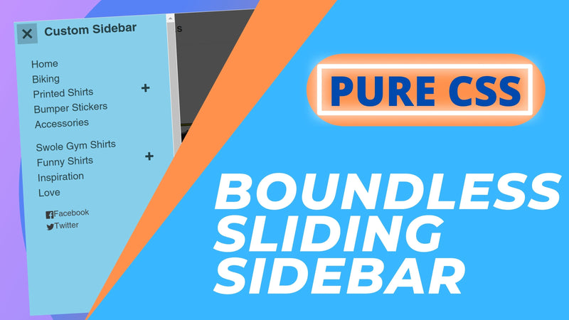 Create a Pure CSS Boundless Sliding Sidebar with NO APP or Subscription