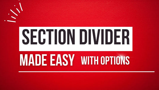 Section Divider with Options