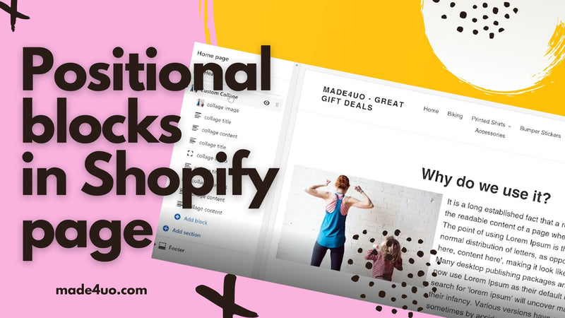 Create a Collage with Repositionable or Dynamic Blocks in Shopify Page