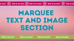 Marquee text and image section