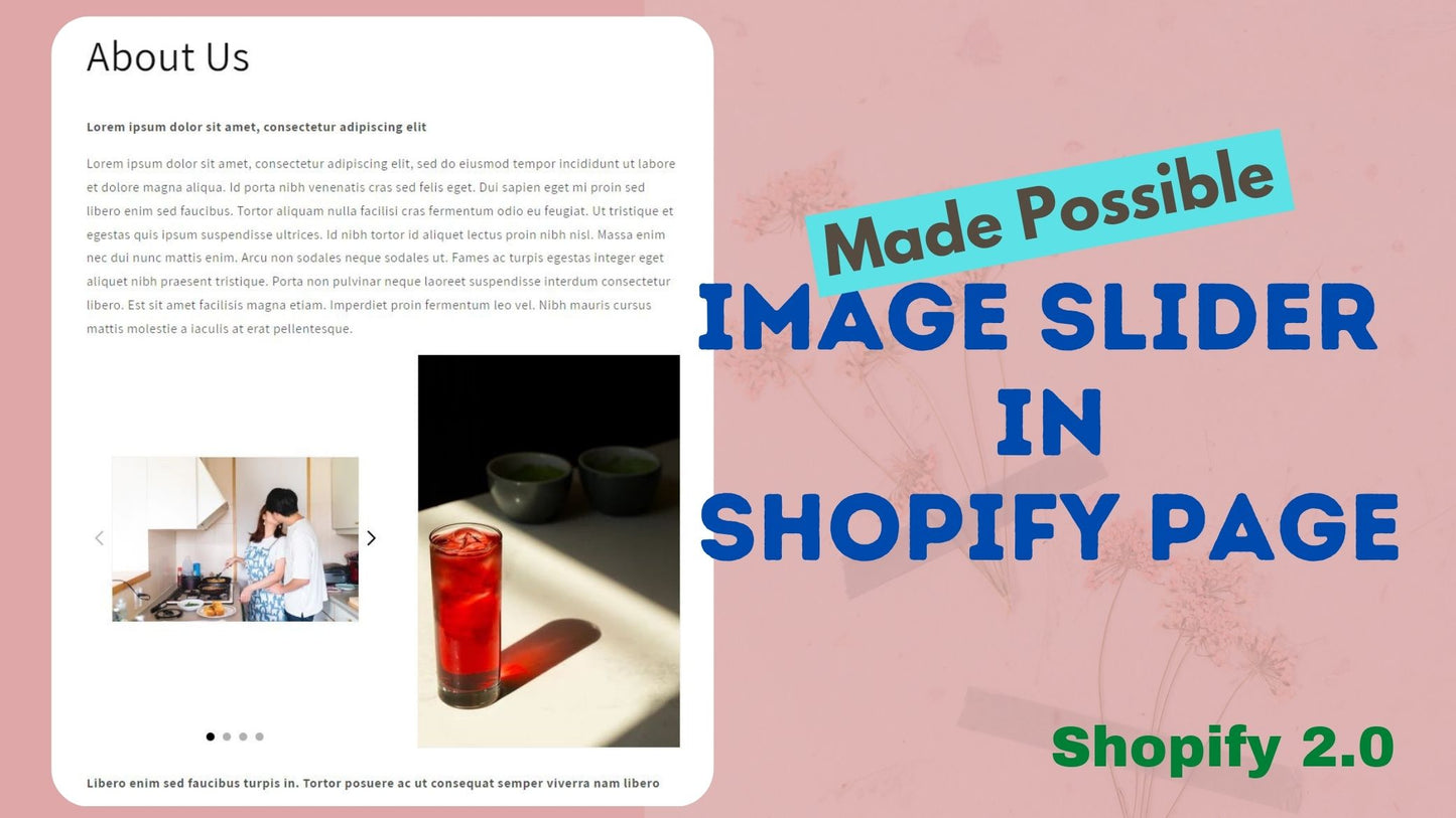Adicionar controle deslizante de imagem na página do Shopify