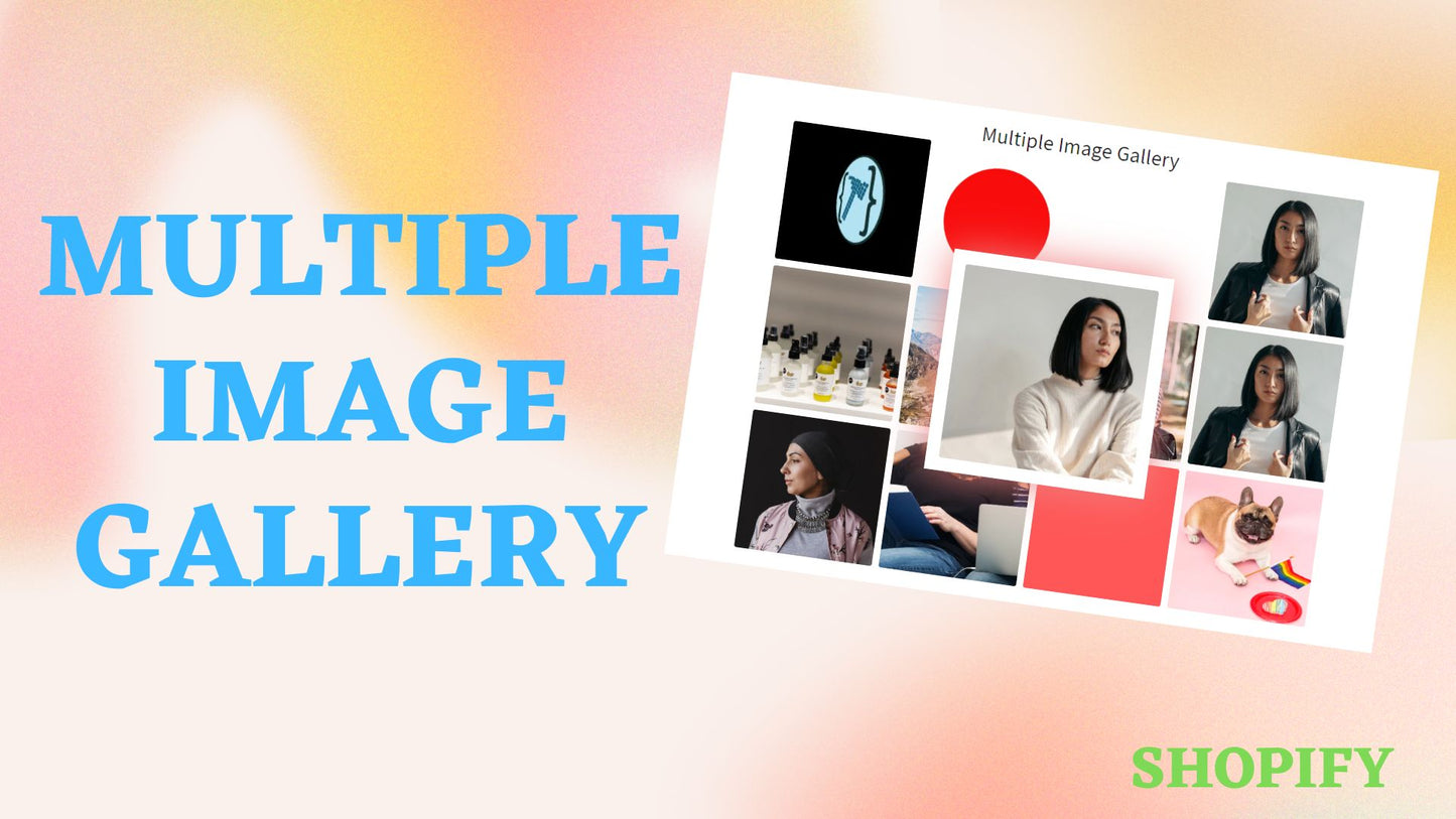 Página de galeria de imagens múltiplas do Shopify